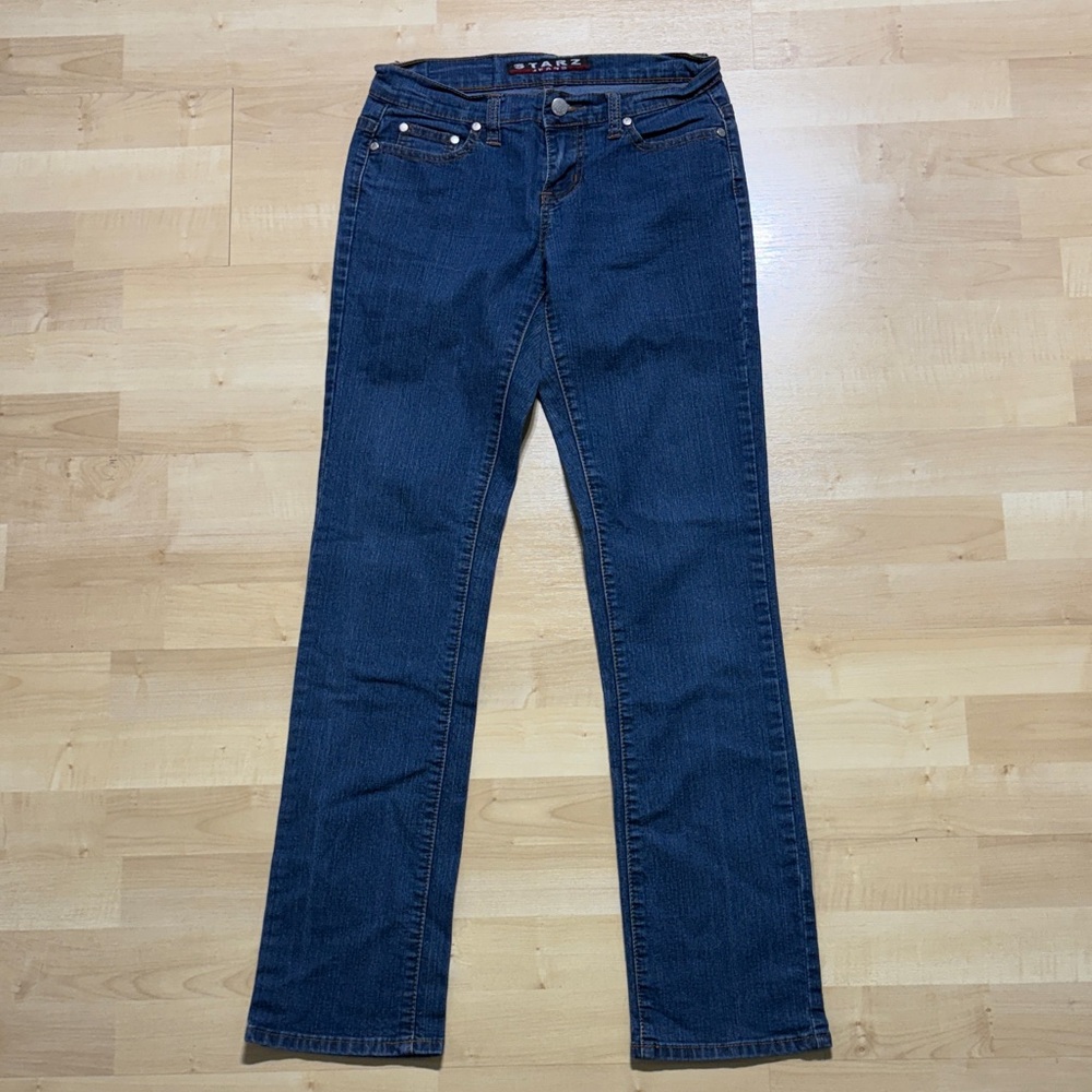 Vintage Stylish Blue Women's Straight Leg Jeans